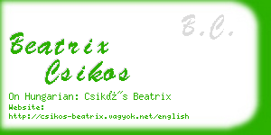 beatrix csikos business card